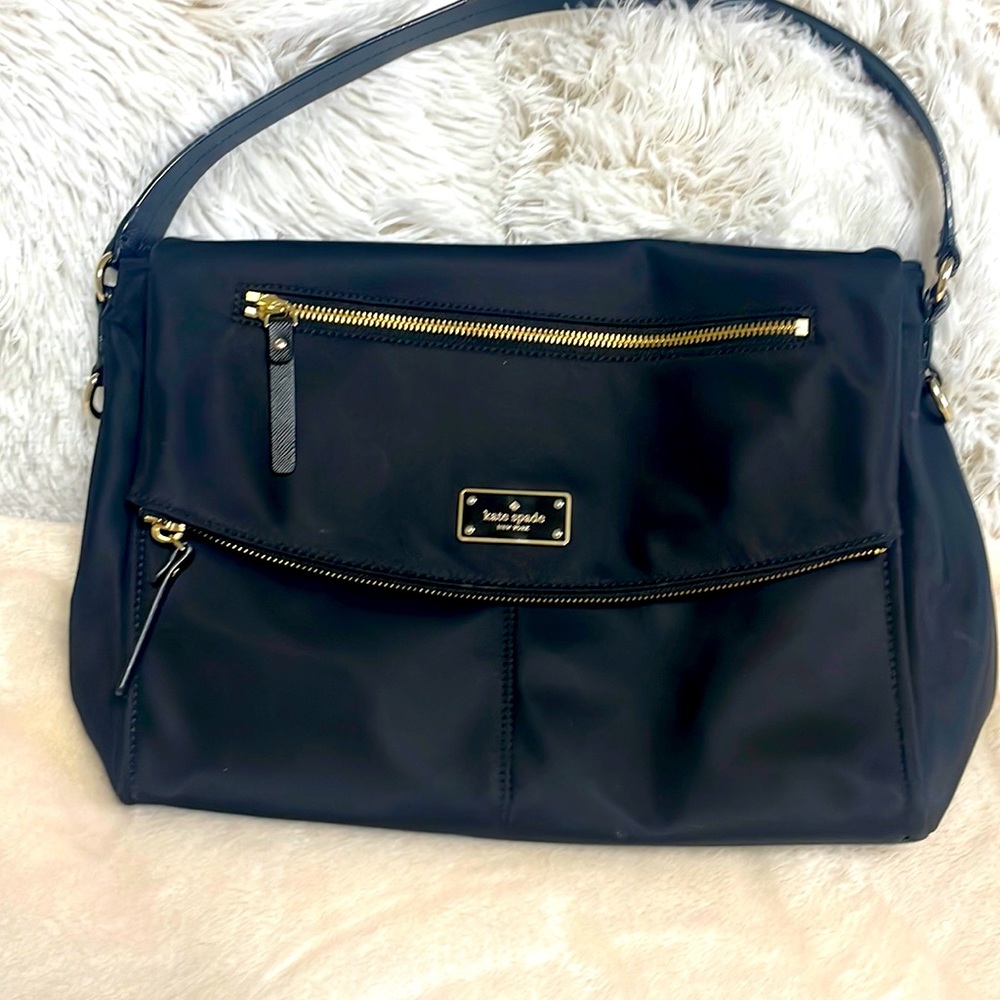 Kate Spade nylon black tote bag lots of pockets